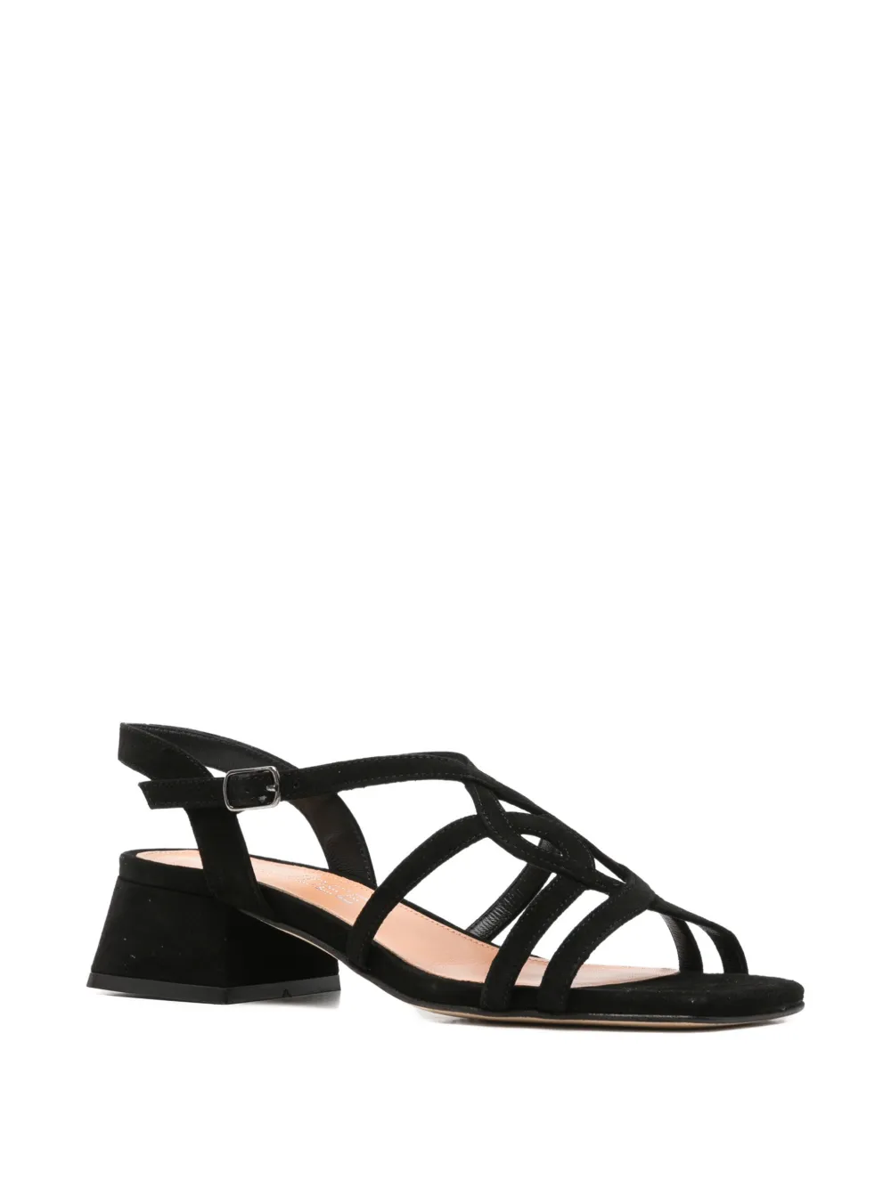 Julie Dee multi-strap slingback sandals Zwart