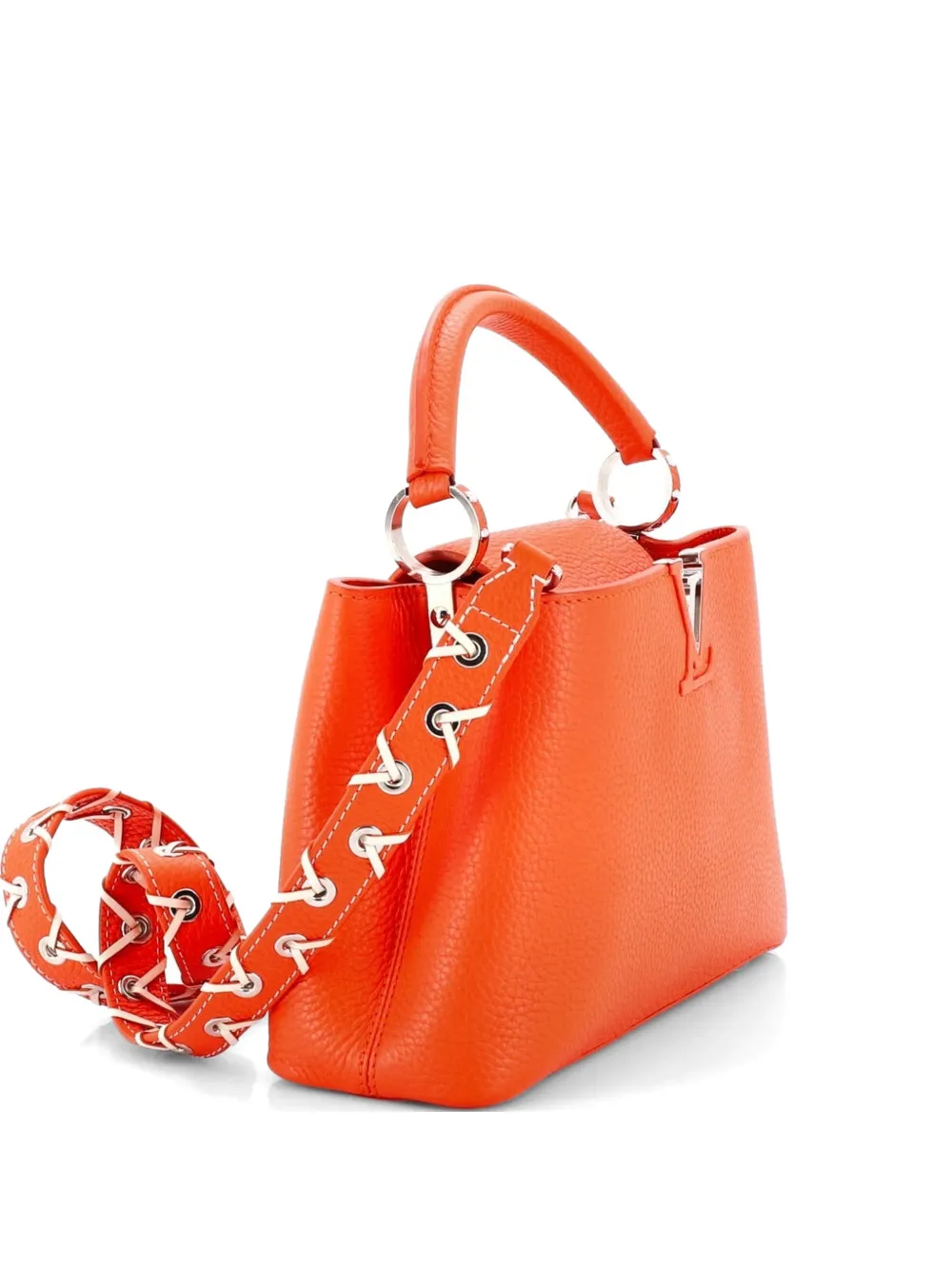 Louis Vuitton Pre-Owned Capucines Satchel-Tasche mit Ziernähten - Orange