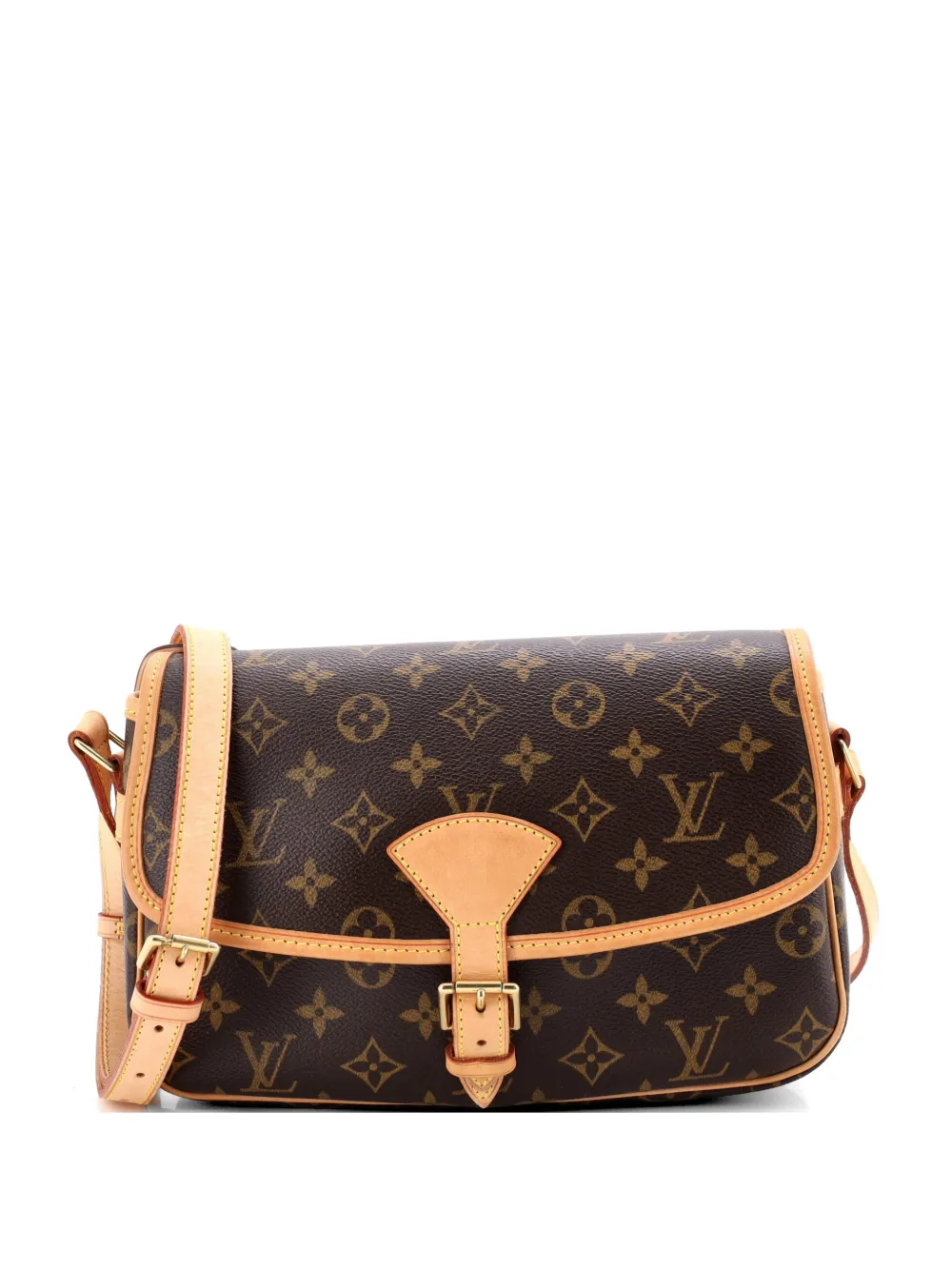 Pre-owned Louis Vuitton Sologne Handbag Monogram Canvas Crossbody Bag In Brown