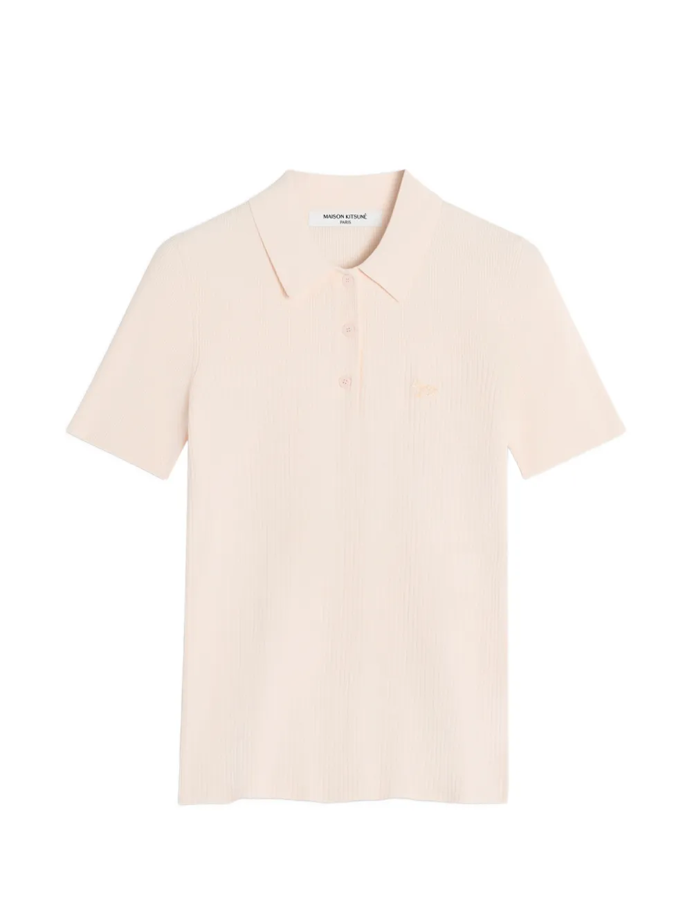 Maison Kitsuné ribbed polo shirt - Toni neutri