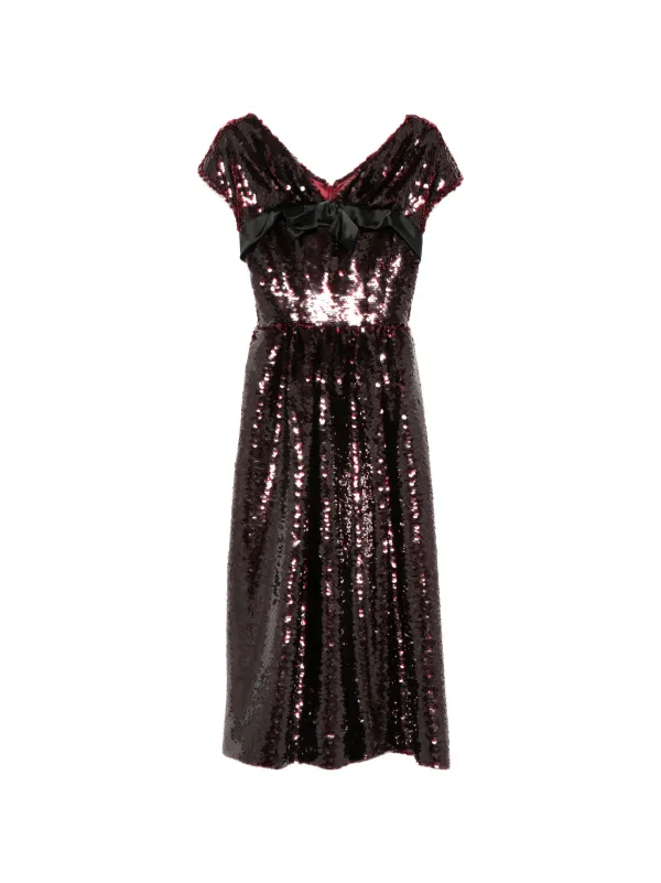 Simone Rocha Gathered Sleeve Flare Dress