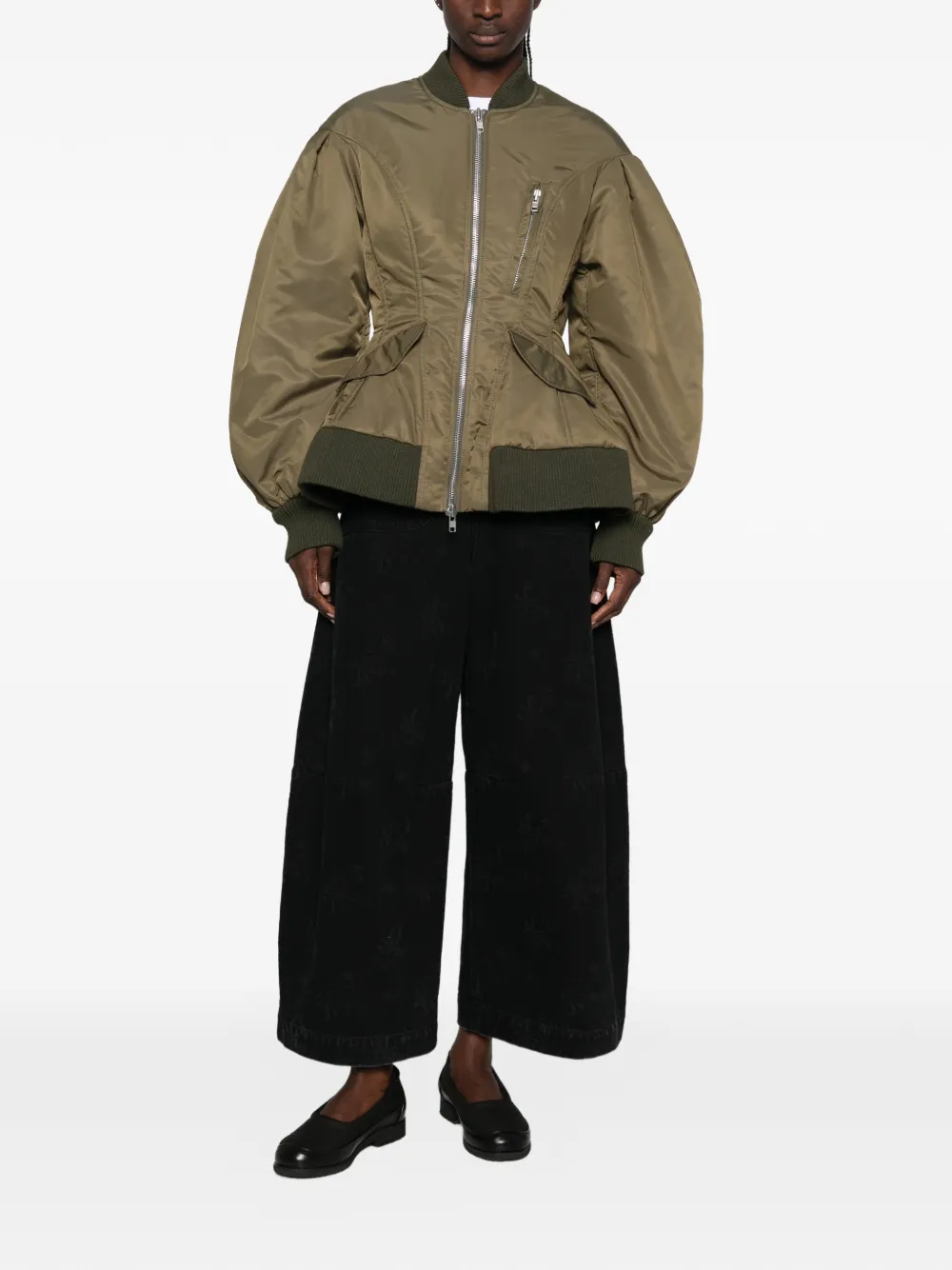 Simone Rocha Gewatteerd bomberjack Groen