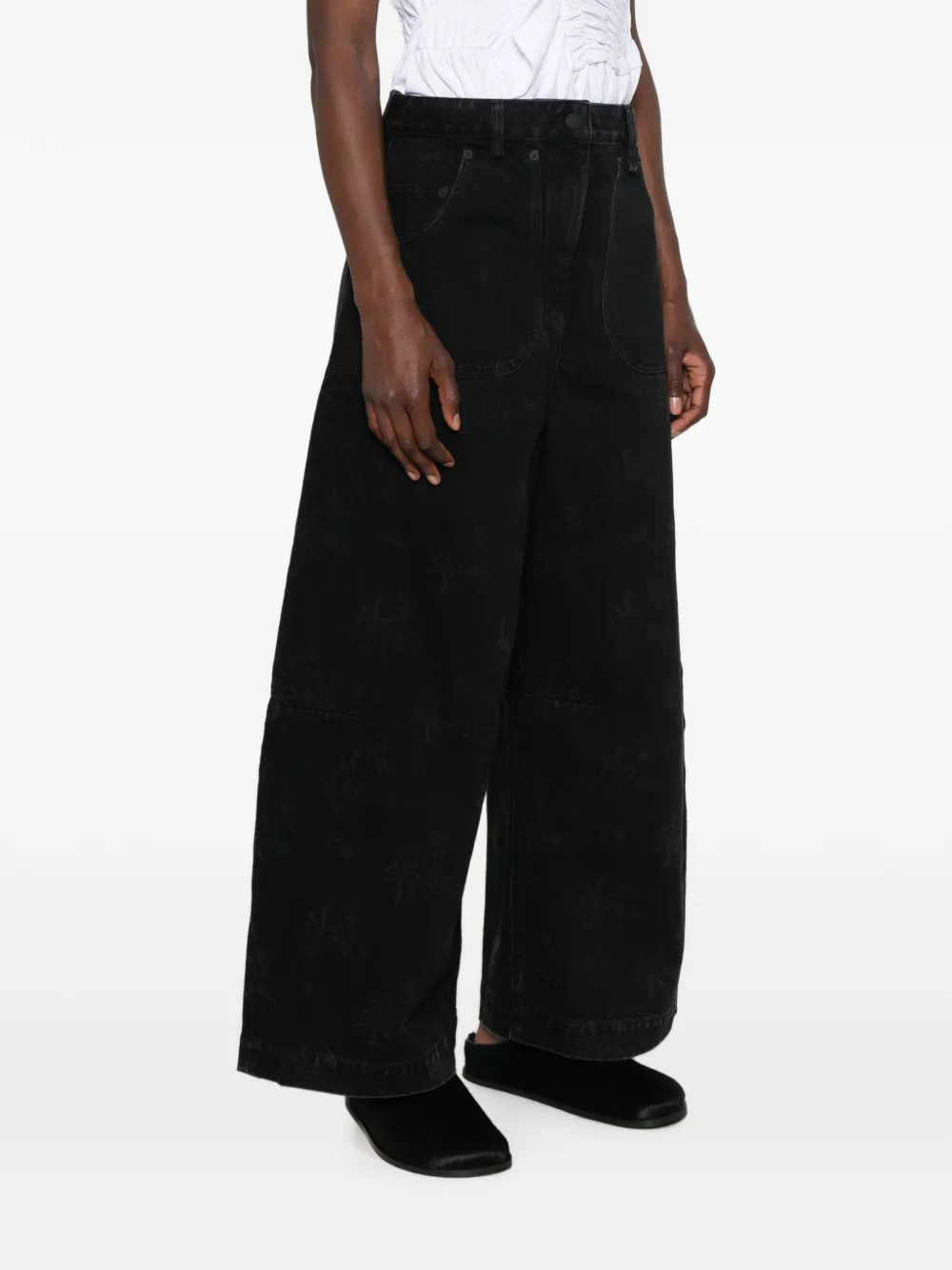 Simone Rocha Jeans met logopatch Zwart