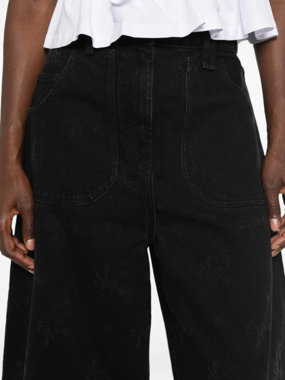 Simone Rocha Jeans met logopatch Zwart