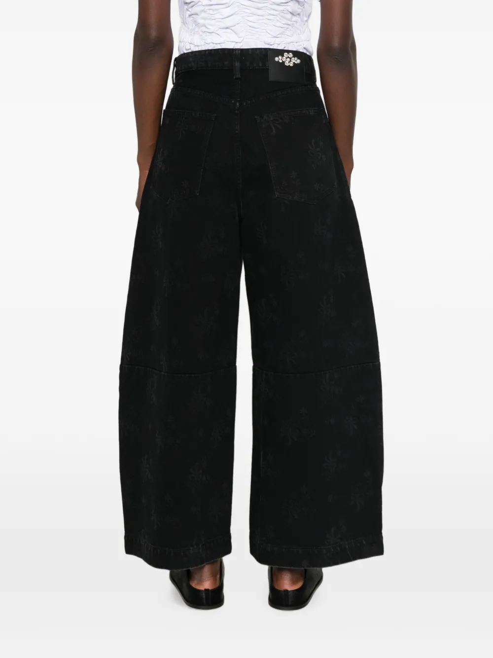 Simone Rocha Jeans met logopatch Zwart