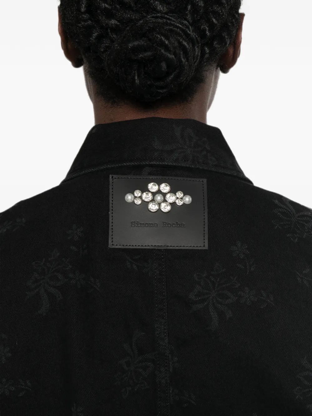 Simone Rocha Denim jack Zwart