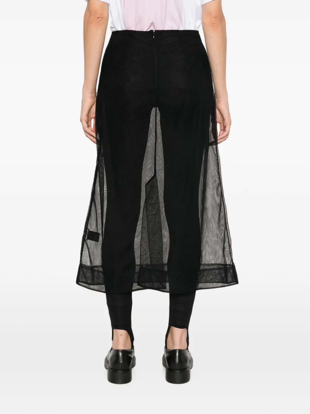 Simone Rocha Ribbon Rosette Ripple Skirt in Black, view 4