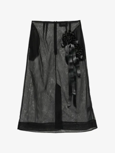 Simone Rocha ribbon rosette ripple skirt