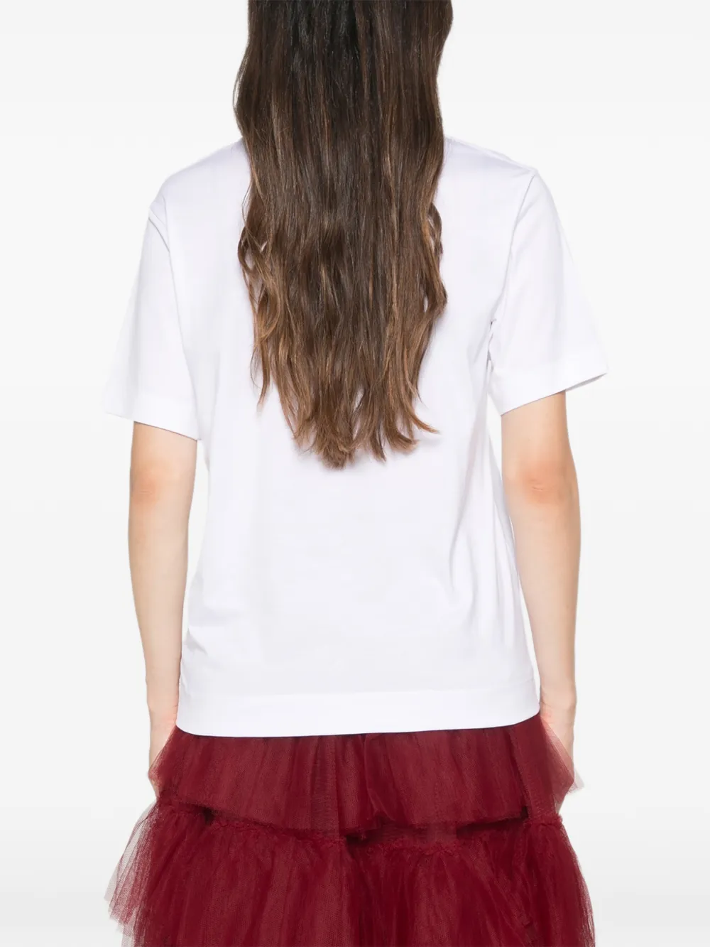 Simone Rocha Rosette Boy T-shirt met korte mouwen en strik Wit