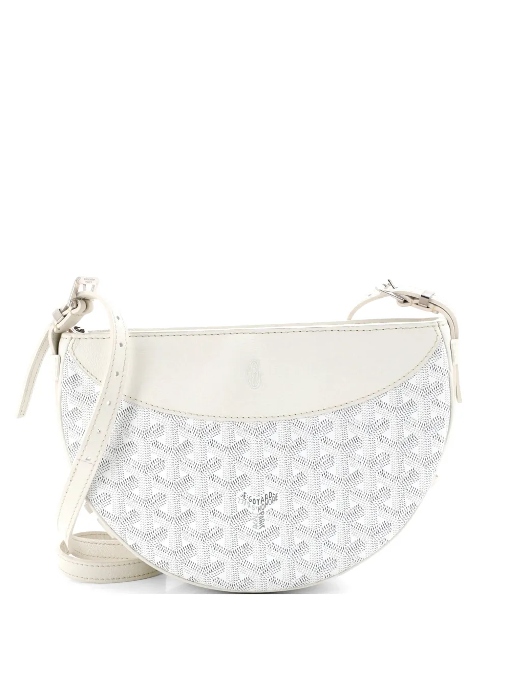 Goyard Pre-Owned Hirondelle Coated Canvas and Leather shoulder bag - Bianco