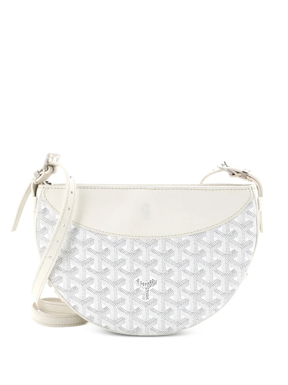 Goyard Pre-Owned Hirondelle Coated Canvas and Leather shoulder bag - Bianco