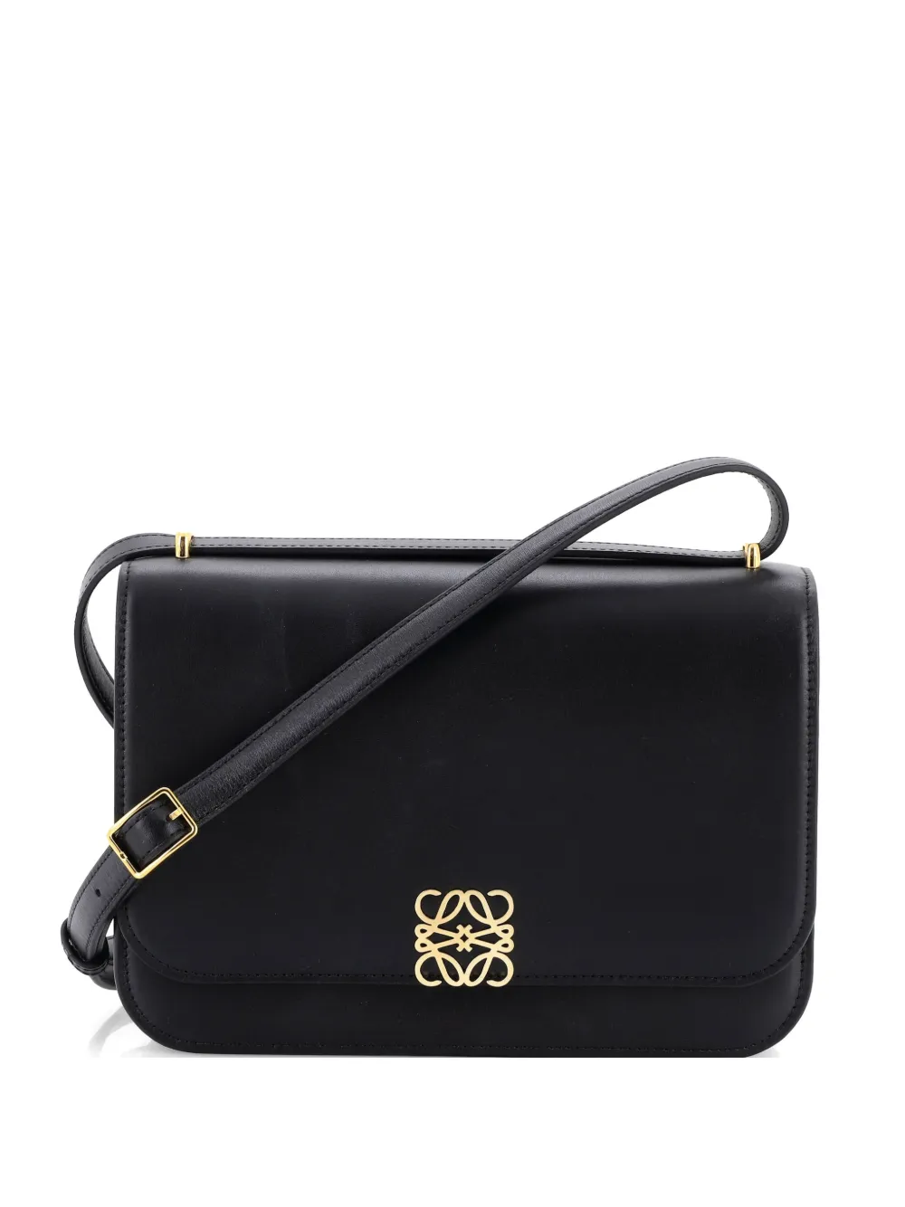 Loewe Pre-Owned Goya Flap Bag Leather Medium shoulder bag - Nero