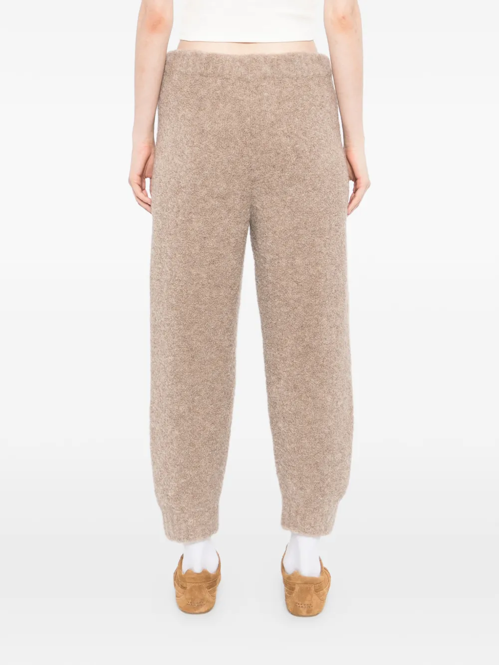 James Perse Bouclé broek met trekkoord Beige