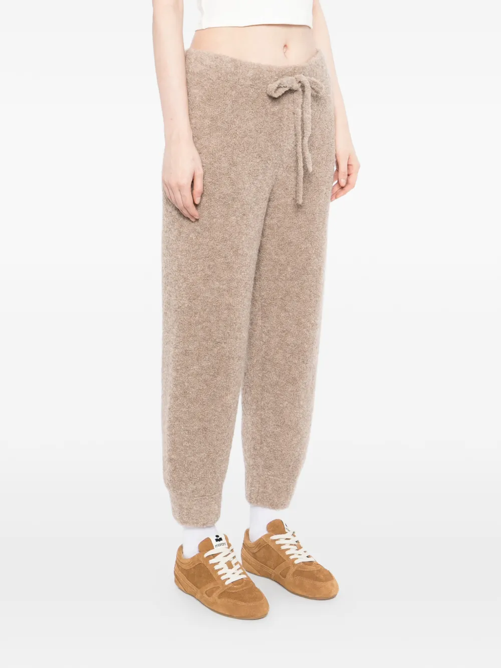 James Perse Bouclé broek met trekkoord Beige