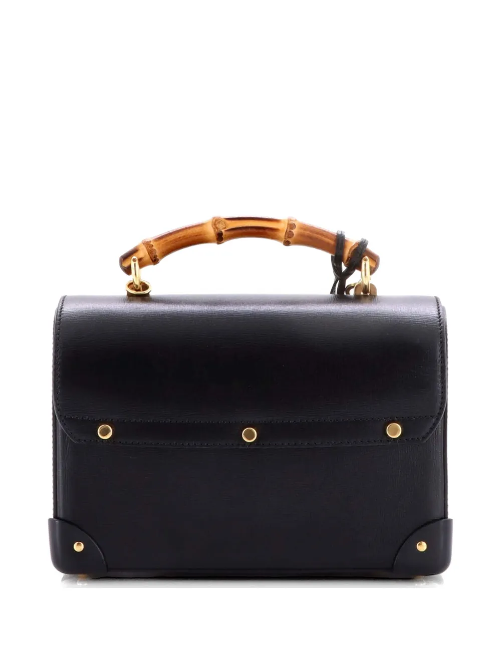 Gucci Pre-Owned Padlock Bamboo Leather Small shoulder bag - Nero