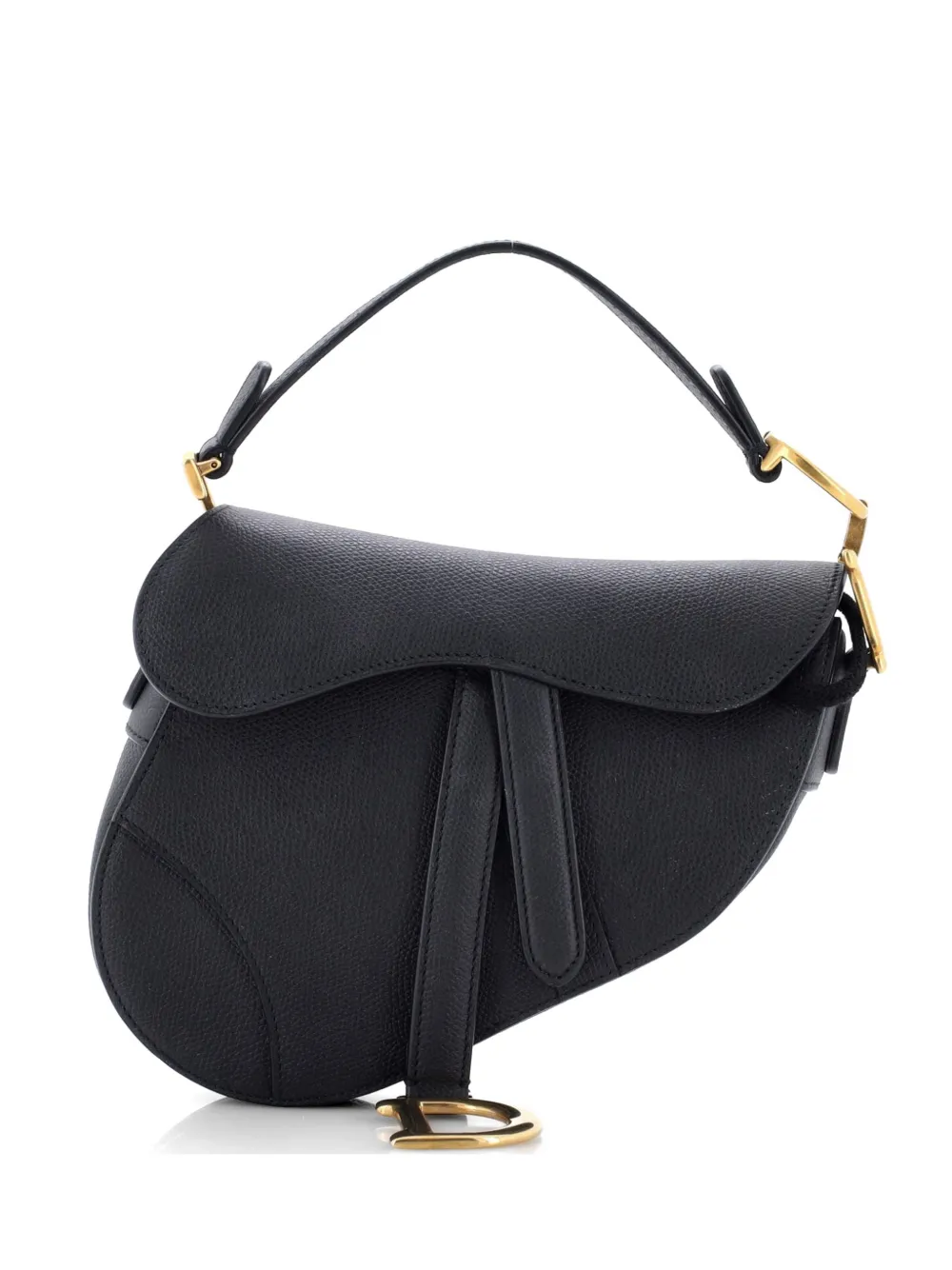 Christian Dior Pre-Owned Saddle Handbag Leather Mini shoulder bag - Black