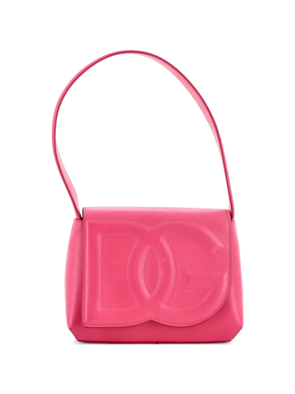 Dolce & Gabbana Pre-Owned DG Logo Flap Hobo Bag Leather Small shoulder bag - Rosa