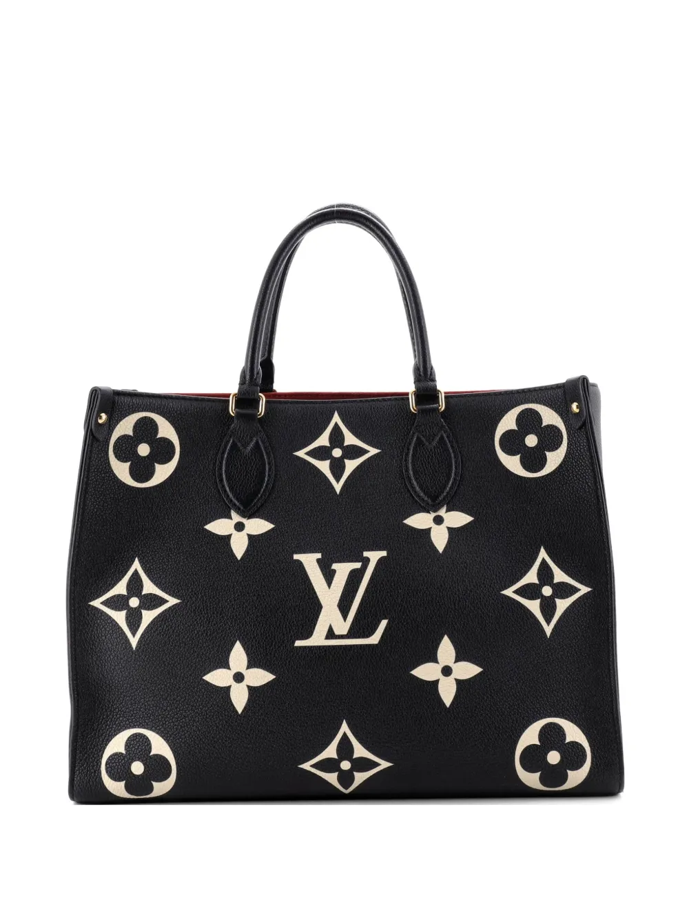 Louis Vuitton Pre-Owned Borsa a spalla OnTheGo Tote Monogram Giant MM in pelle Empreinte bicolore - Nero