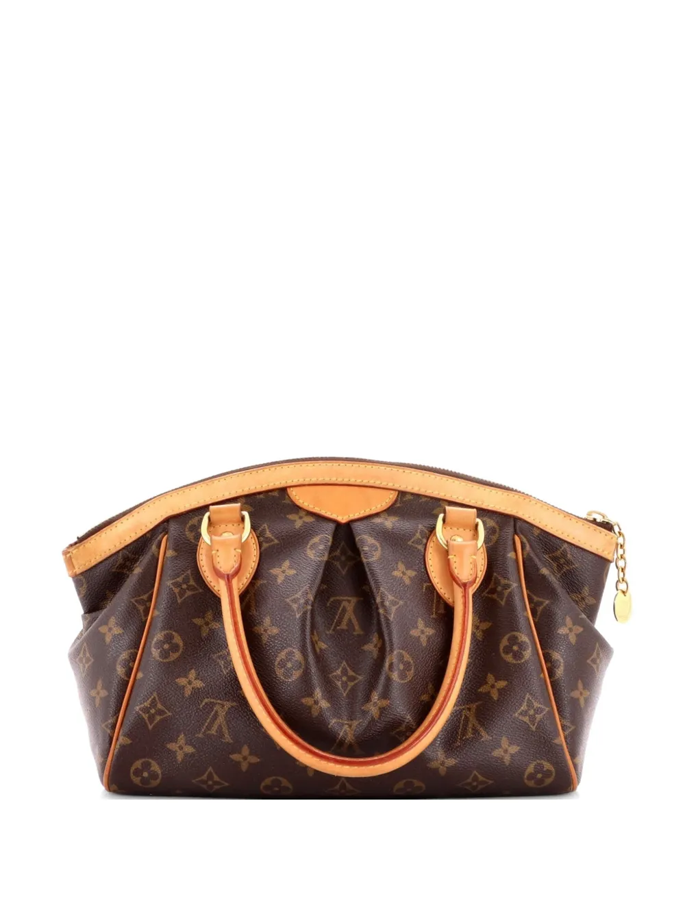Pre-owned Louis Vuitton Tivoli Handbag Monogram Canvas Pm Satchel In Brown