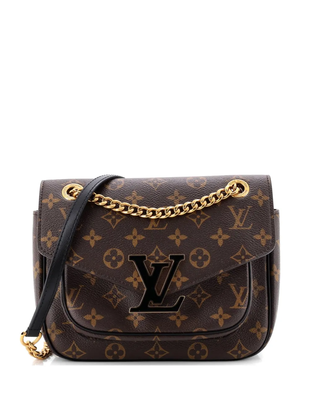 Pre-owned Louis Vuitton Passy Handbag Monogram Canvas Crossbody Bag In Brown