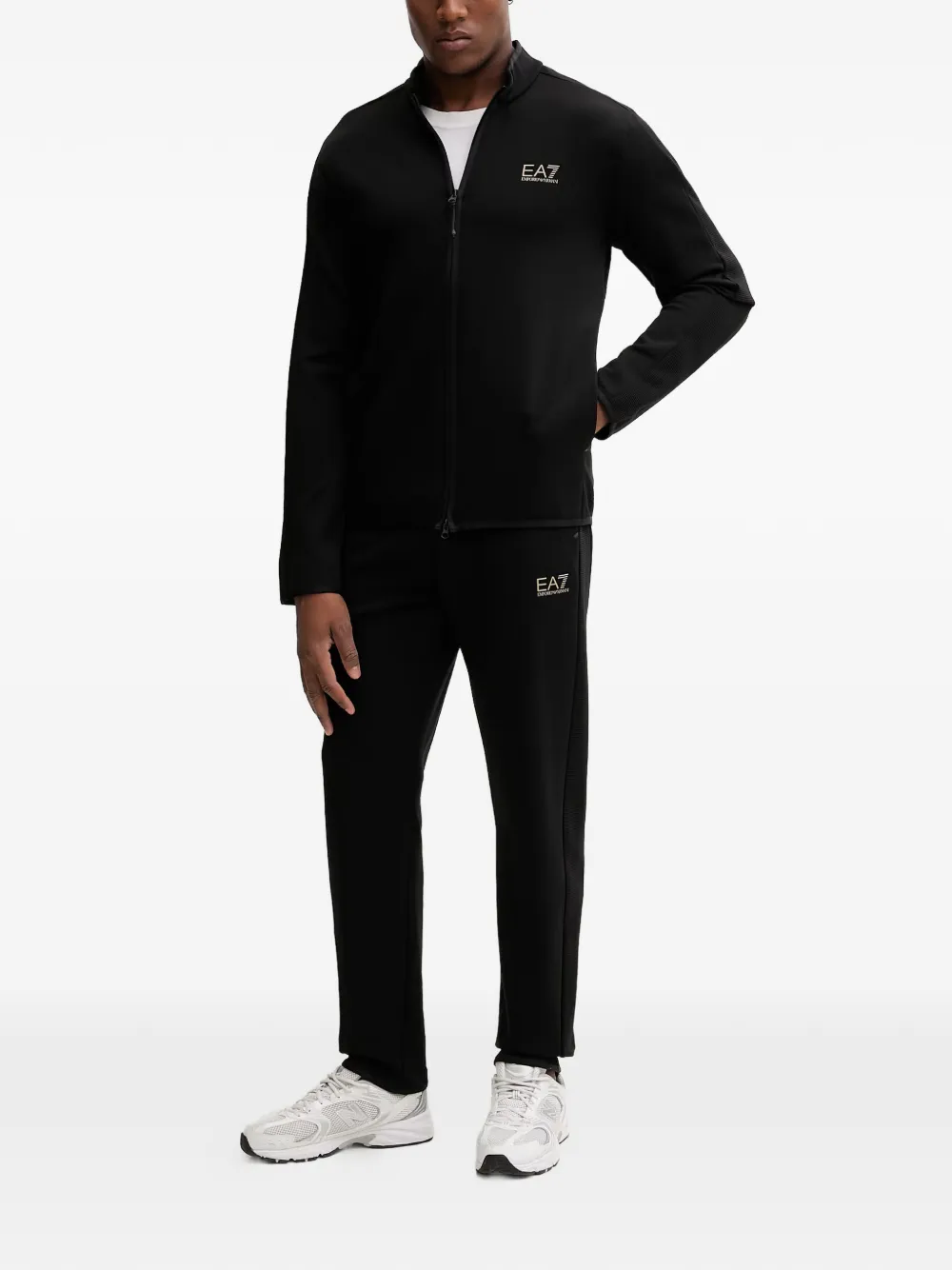 Ea7 Emporio Armani Sweater met logoprint Zwart