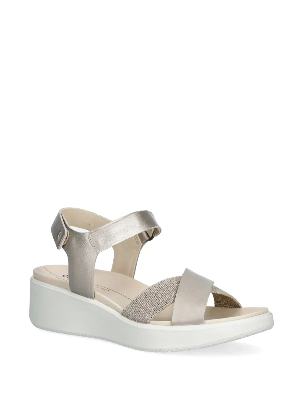 ECCO Flowt Wedge Lx touch-strap sandals Goud