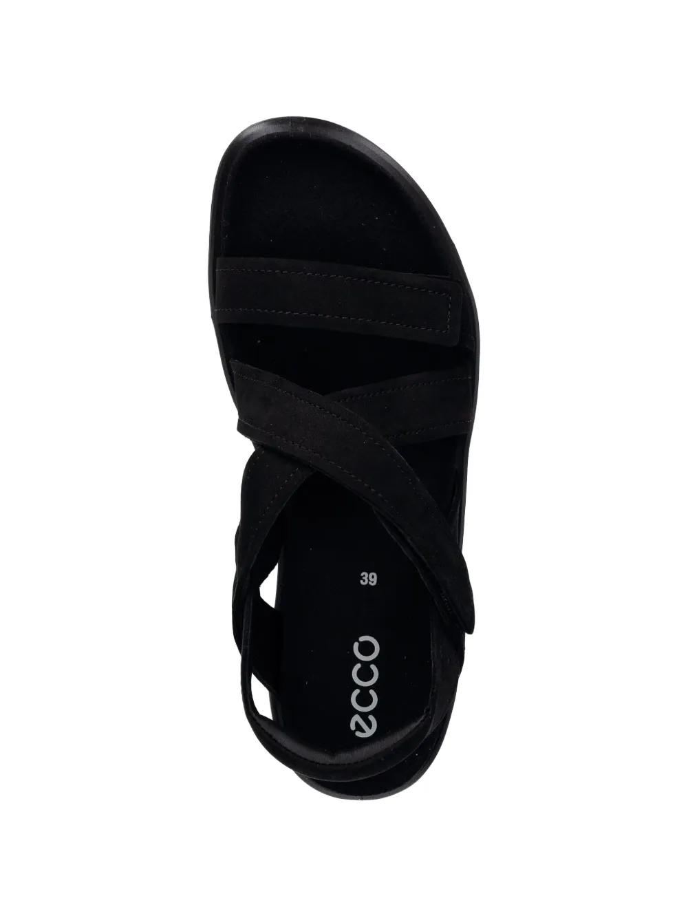 ECCO crossover touch-strap sandals Zwart