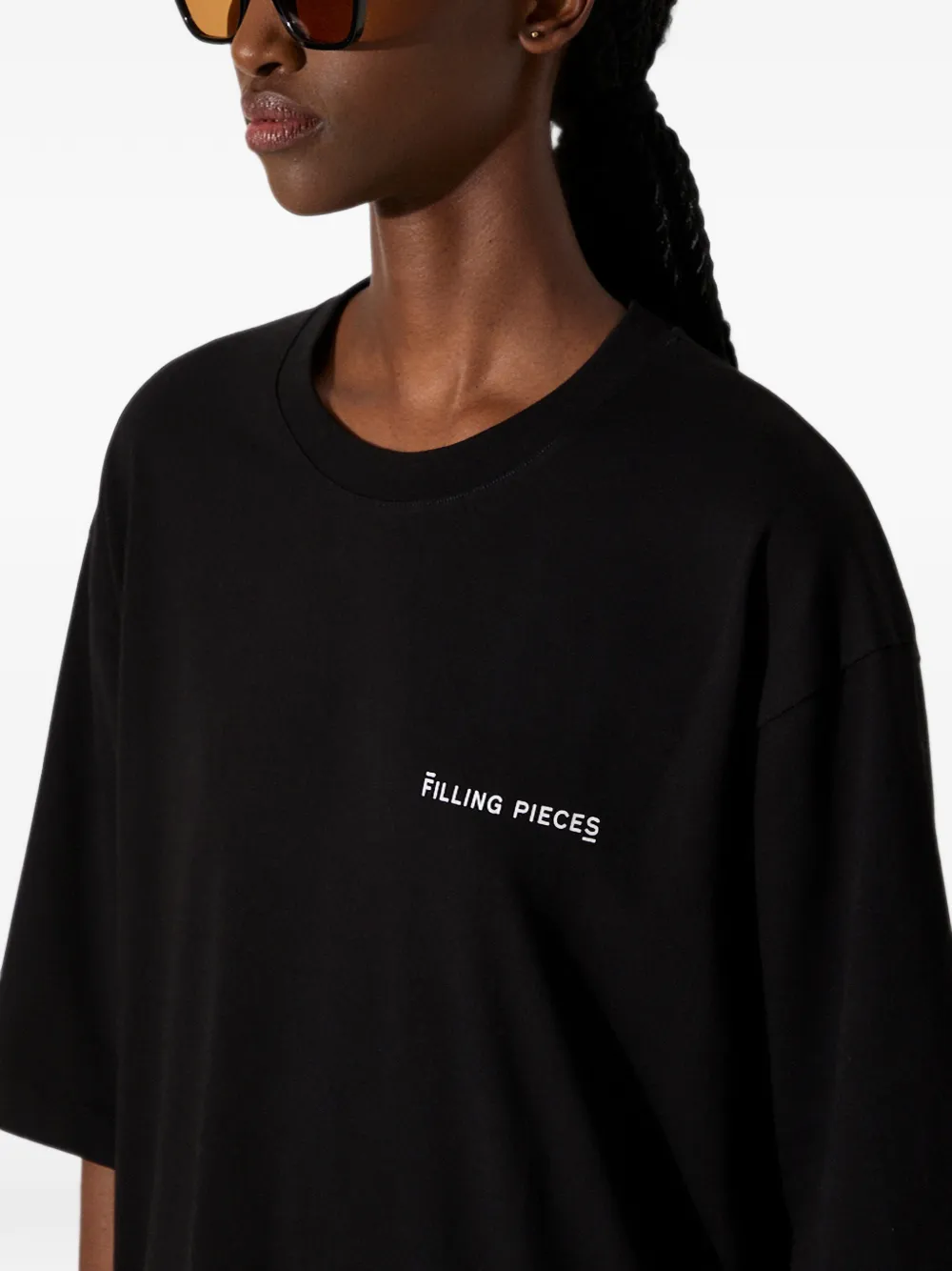 Filling Pieces T-shirt met logoprint Zwart
