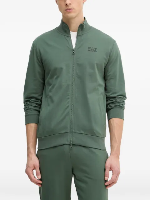 Ea7 Emporio Armani logo-print zip-up sweatshirt
