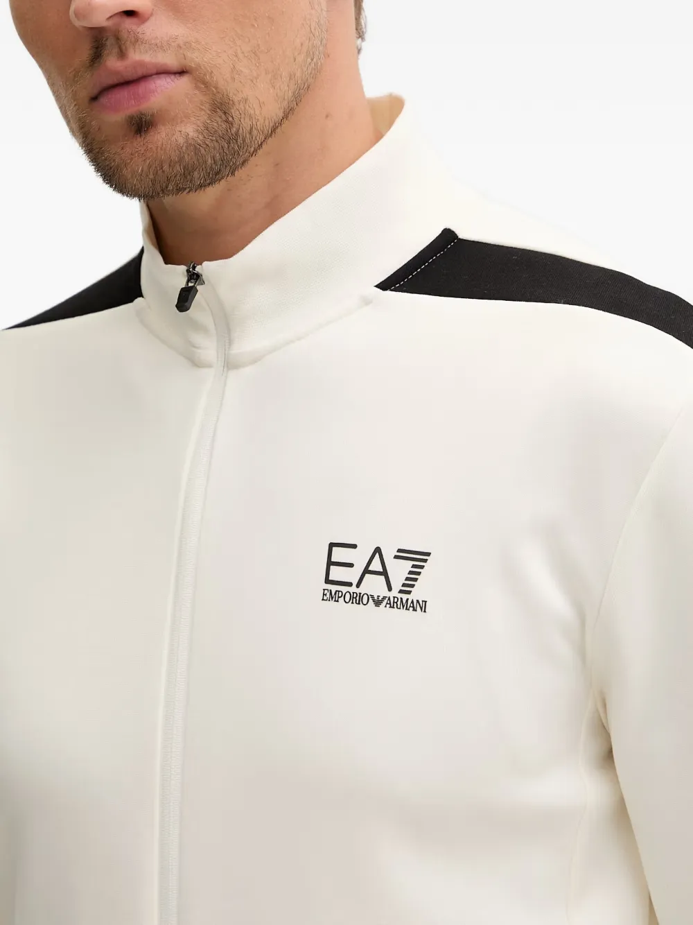 Ea7 Emporio Armani Sweater met logoprint Beige