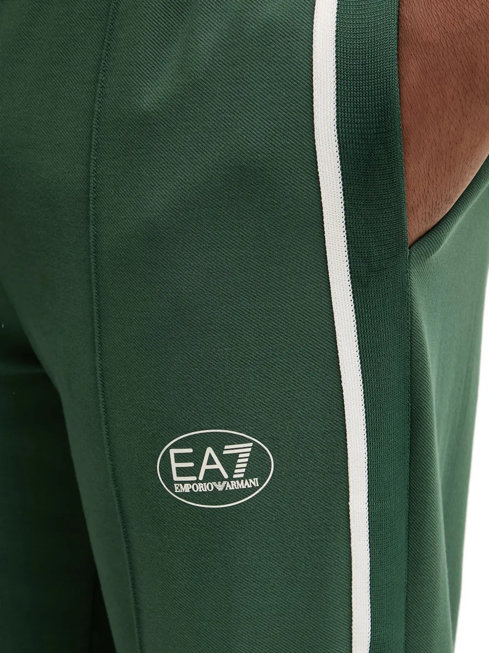Ea7 Emporio Armani Trainingsbroek met zijstreep Groen