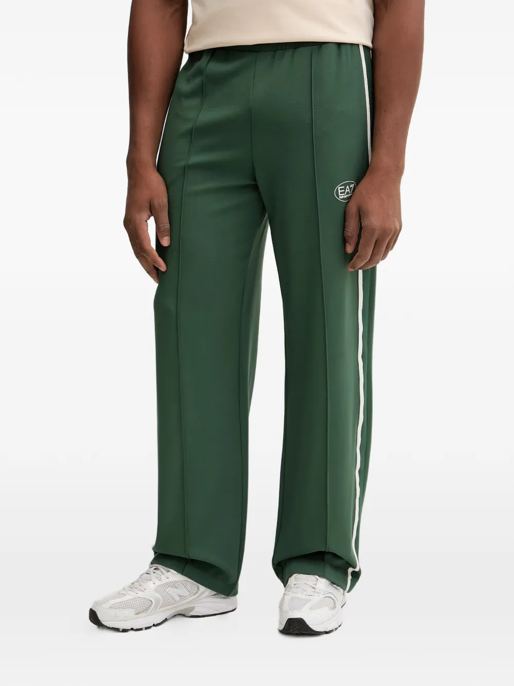 Ea7 Emporio Armani logo-print side-stripe track pants - Verde