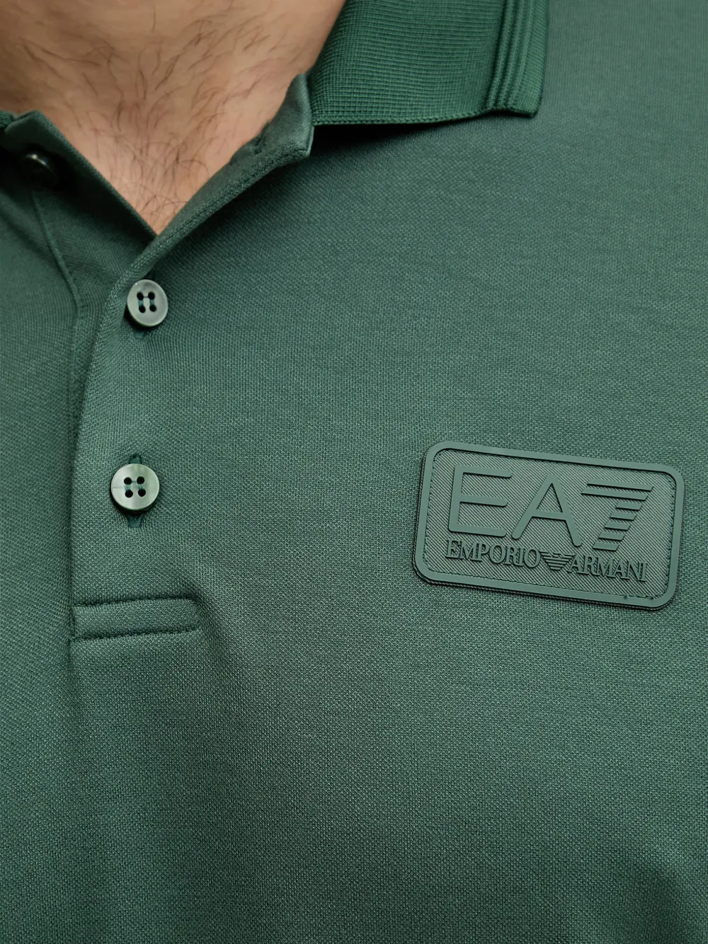 Ea7 Emporio Armani Poloshirt met logopatch Groen