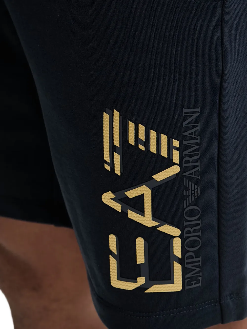 Ea7 Emporio Armani Shorts met logoprint Blauw