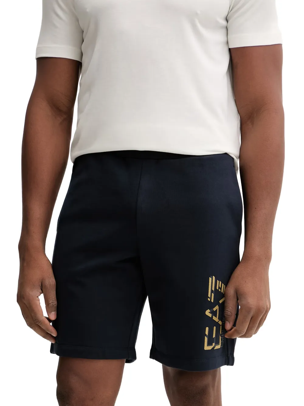 Ea7 Emporio Armani Shorts met logoprint Blauw