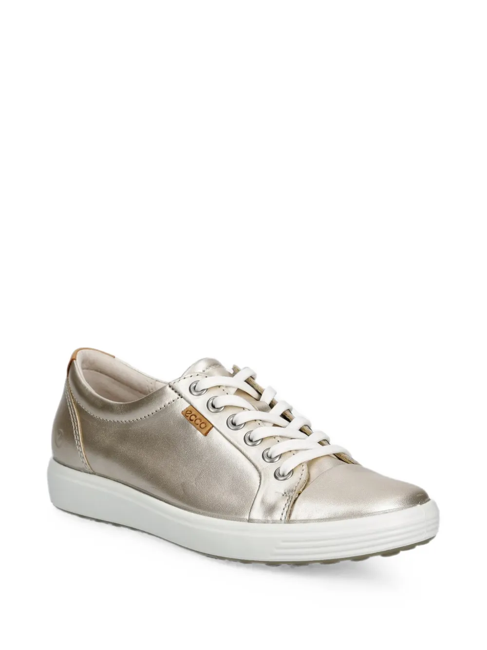 ECCO Soft 7 metallic leather sneakers Goud