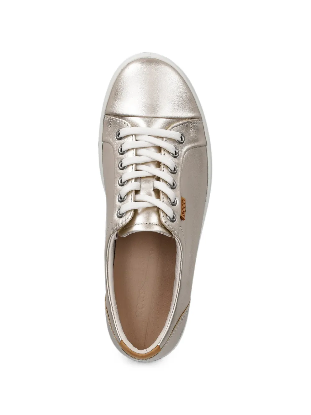 ECCO Soft 7 metallic leather sneakers Goud