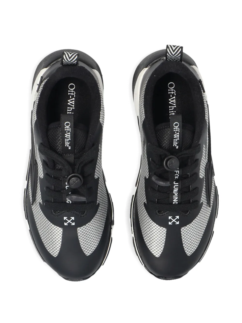 Off-White Kids Arrow-patch mesh sneakers Zwart