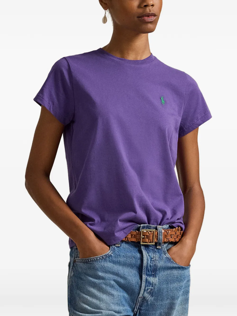 Polo Ralph Lauren T-shirt met geborduurd logo Paars