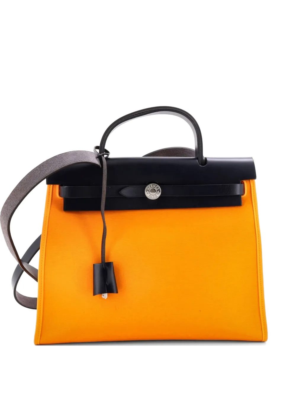 Hermès Pre-Owned Herbag Zip Leather and Toile 31 shoulder bag - Yellow