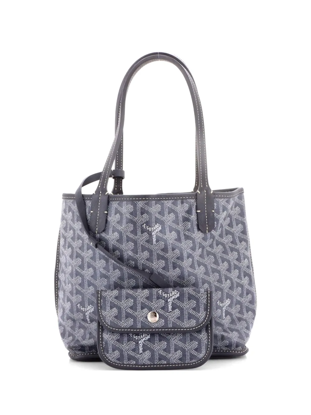 Goyard Pre-Owned Anjou Reversible Tote Coated Canvas Mini satchel - Grigio