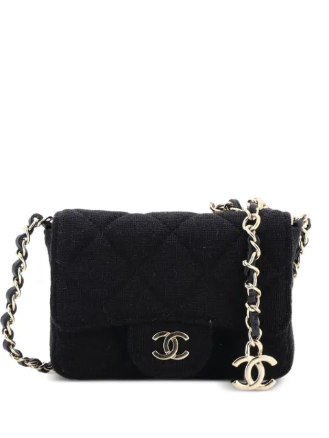 CHANEL Pre-Owned Classic Flap Chain Quilted Jersey Mini belt bag