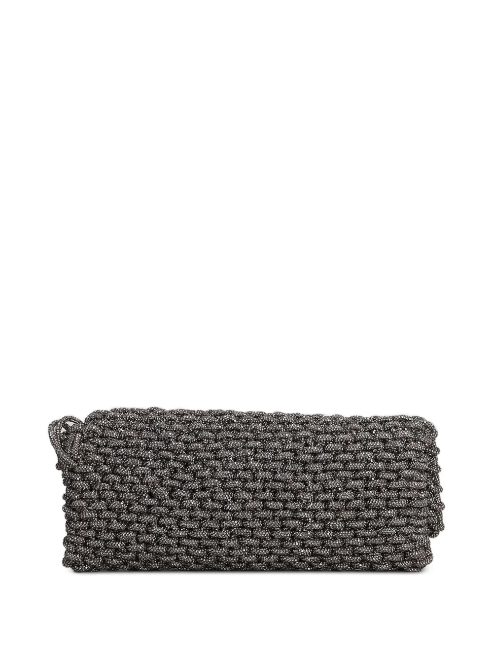 Hibourama Aurora clutch verfraaid met kristallen Grijs