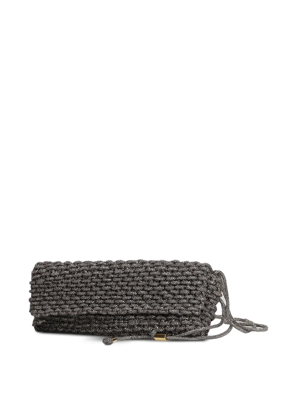 Hibourama Aurora clutch verfraaid met kristallen Grijs