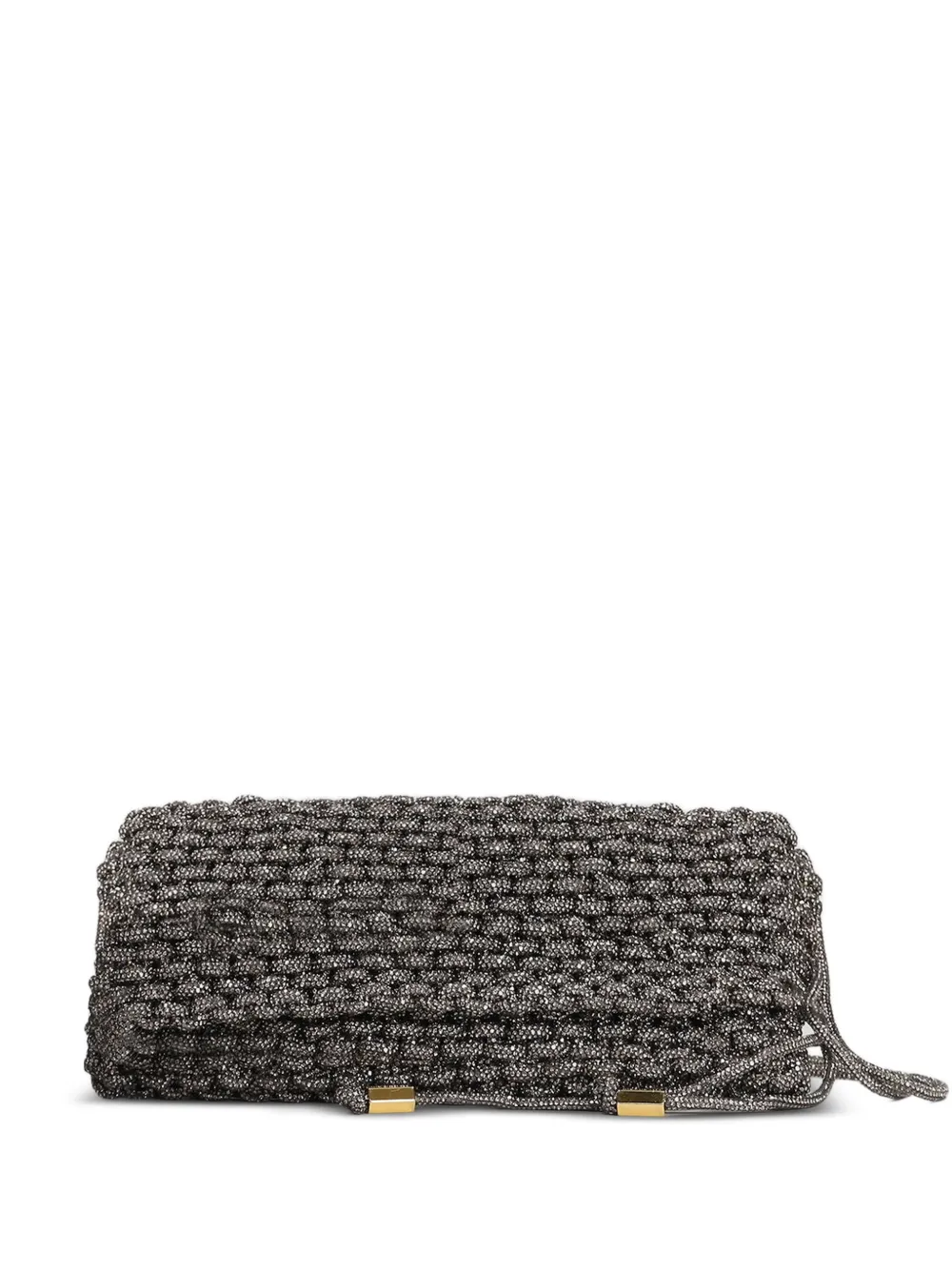 Hibourama Clutch Aurora con cristalli - Grigio