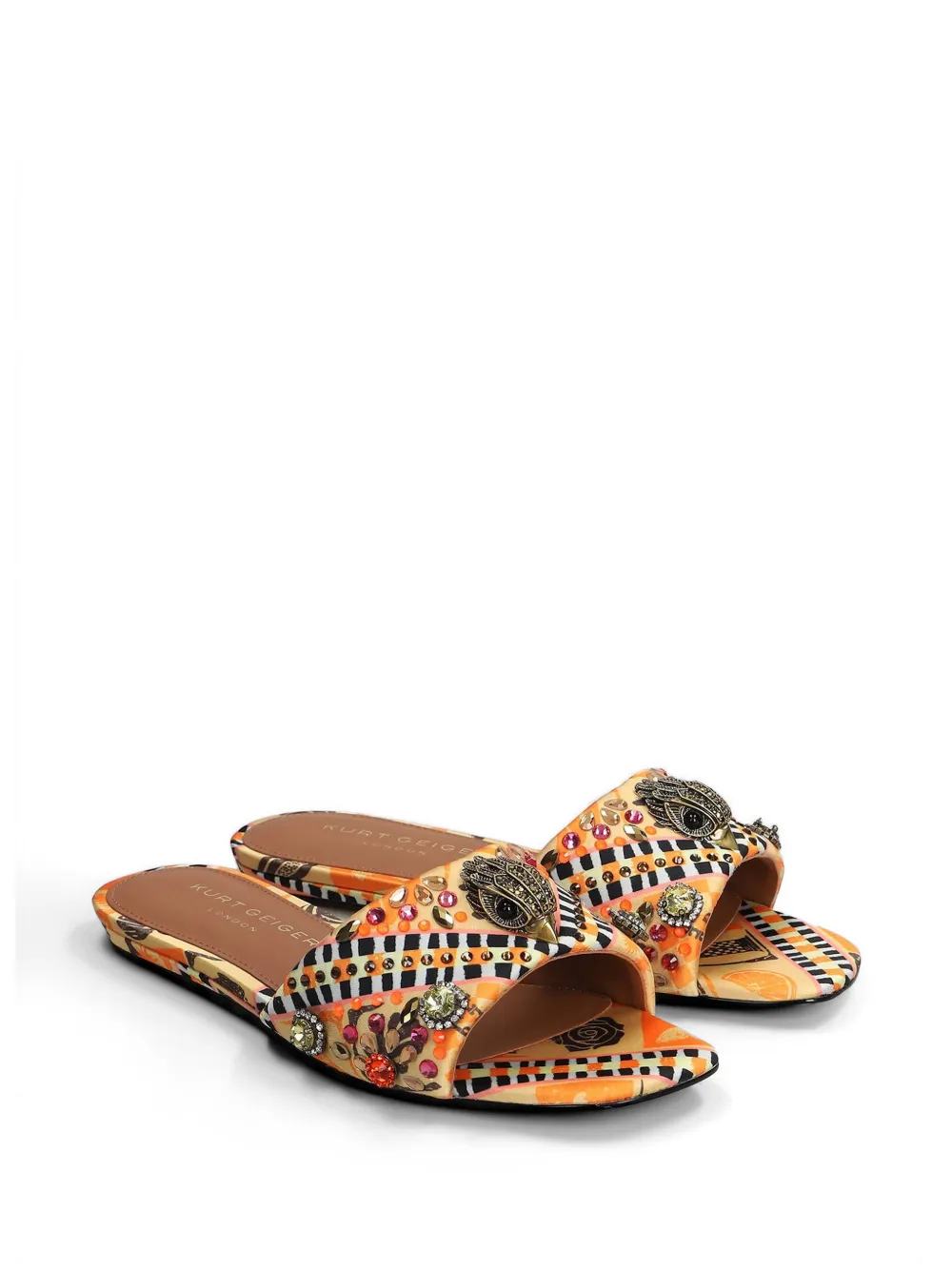 Kurt Geiger London Verfraaide sandalen Geel