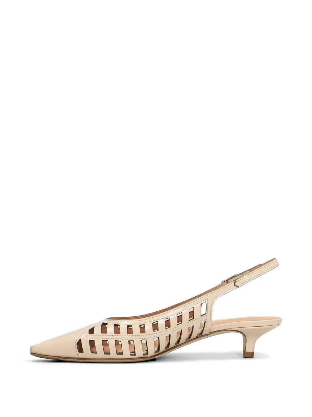 Julie Dee cut-out slingback pumps Beige