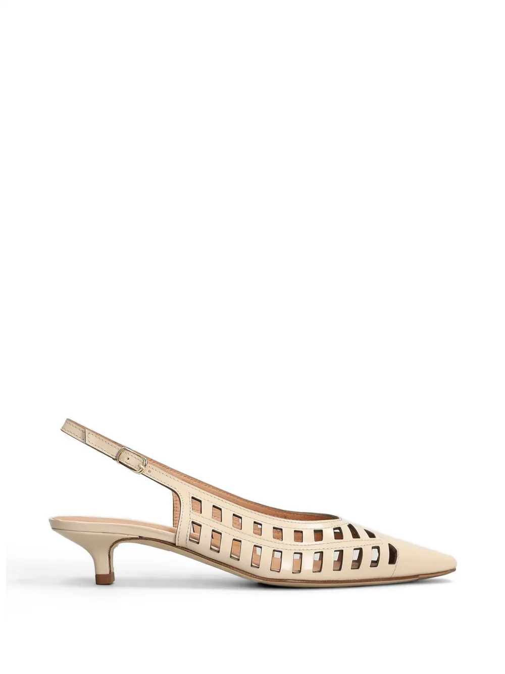 Julie Dee cut-out slingback pumps Beige