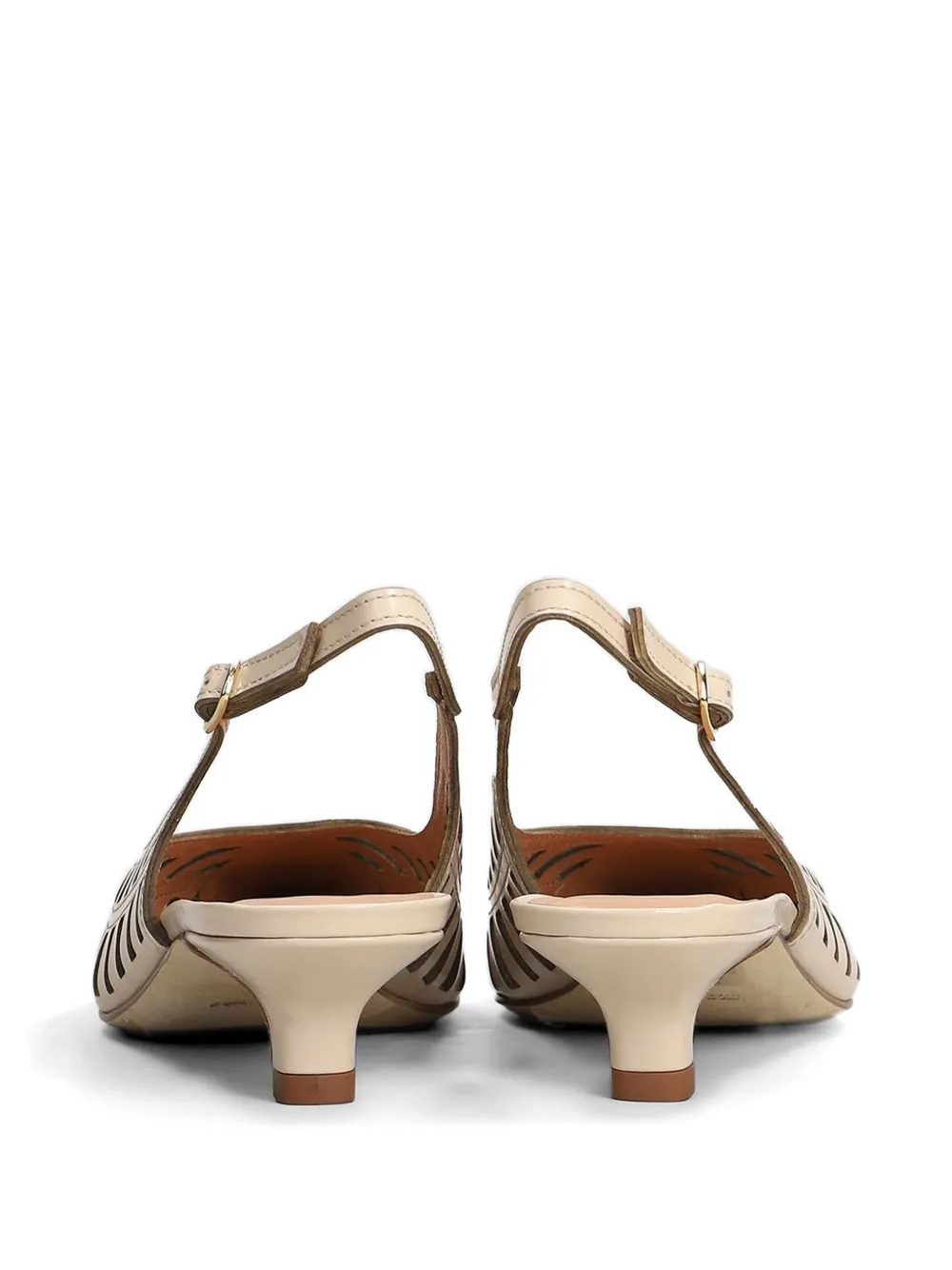 Julie Dee cut-out slingback pumps Beige