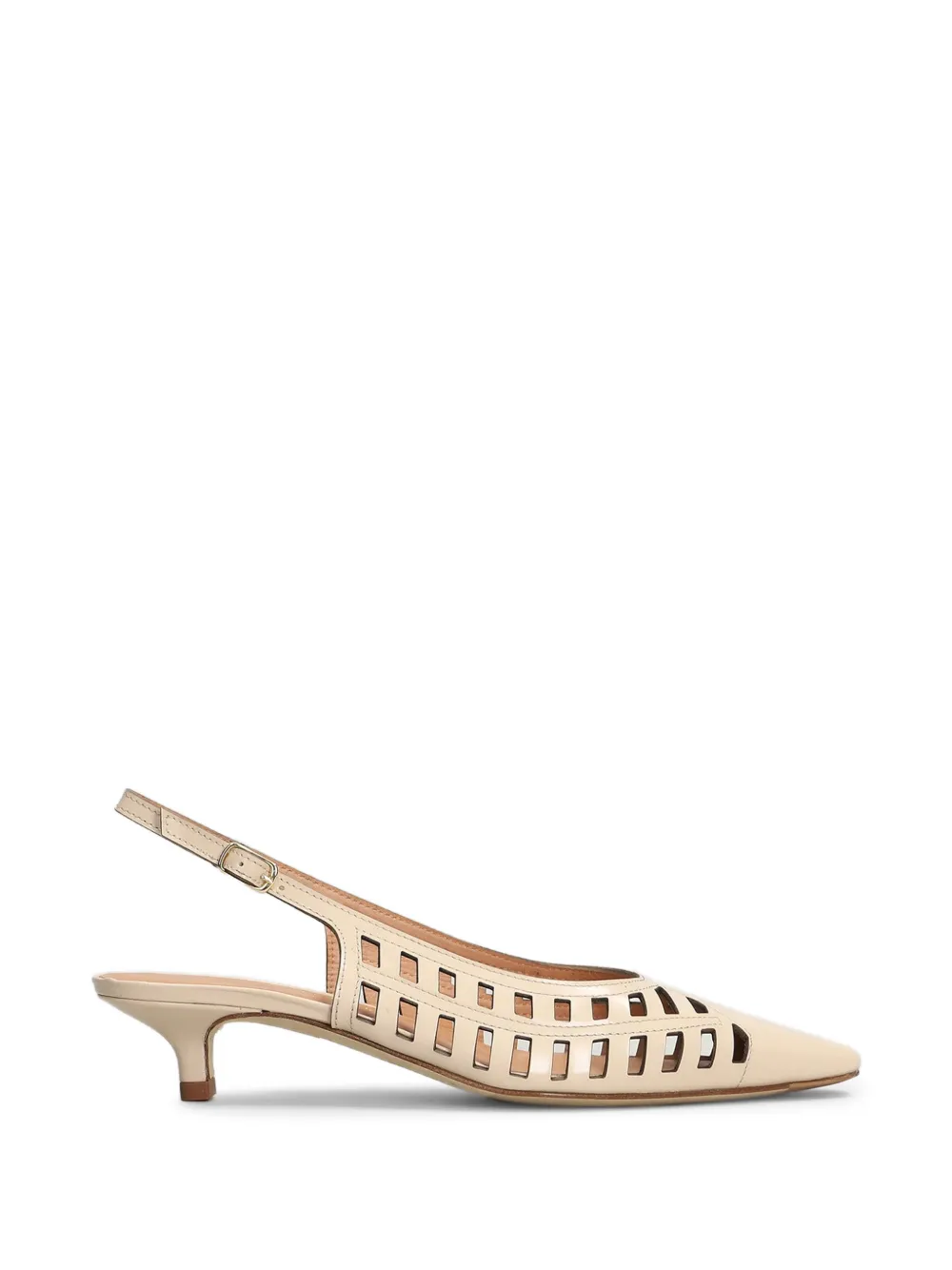 Julie Dee cut-out slingback pumps Beige
